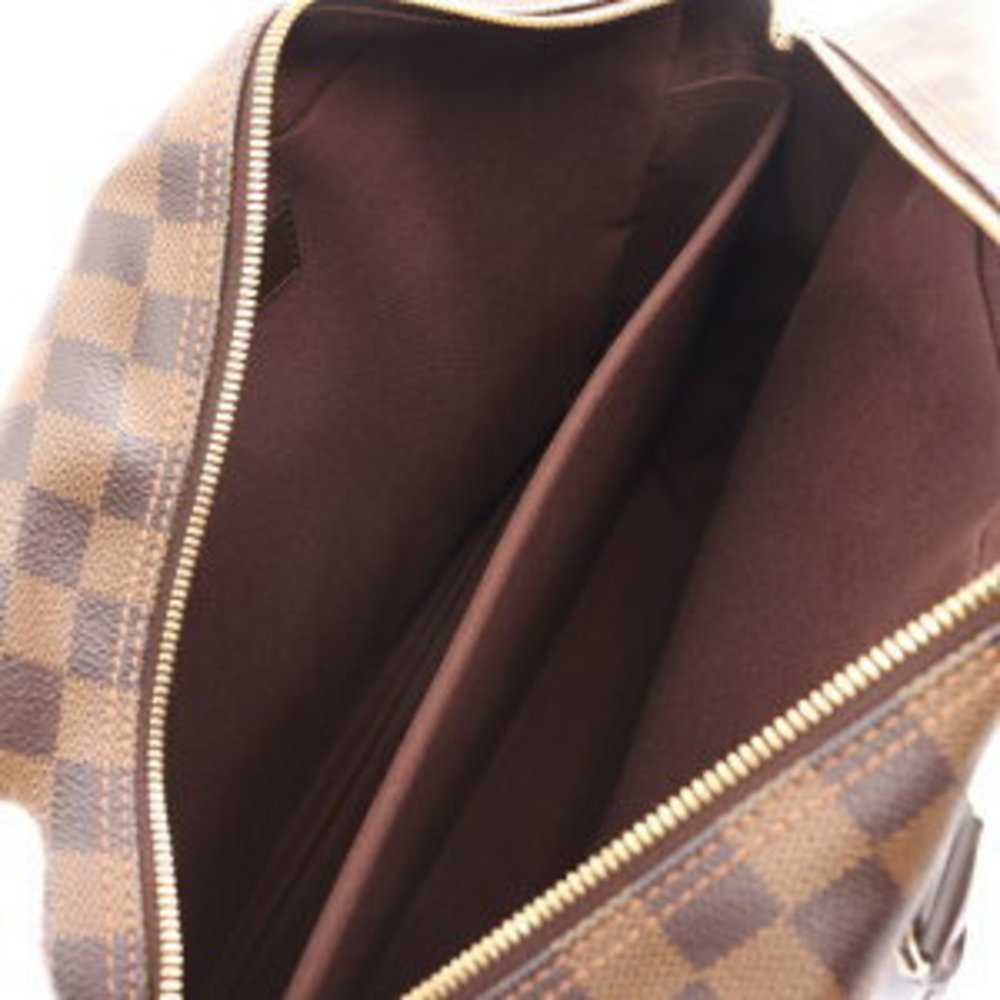 Louis Vuitton Ikar Damier Ebene Brown Briefcase Business Bag Leather Brown - Picture 2 of 8